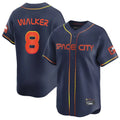 Elroe H.Astros #8 Christian Walker Player Navy City Connect Home Limited Stitched Jerseys
