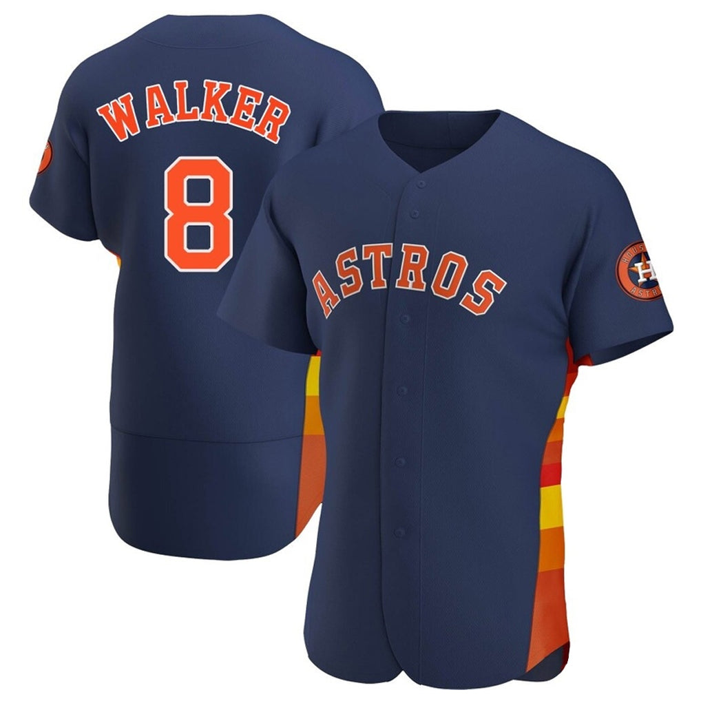 Elroe H.Astros #8 Christian Walker Player Navy Home Limited Elite Stitched Jerseys