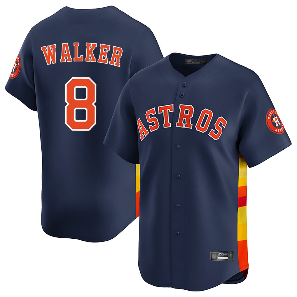 Elroe H.Astros #8 Christian Walker Player Navy Home Limited Stitched Jerseys