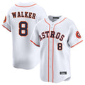 Elroe H.Astros #8 Christian Walker Player White Home Limited Stitched Jerseys
