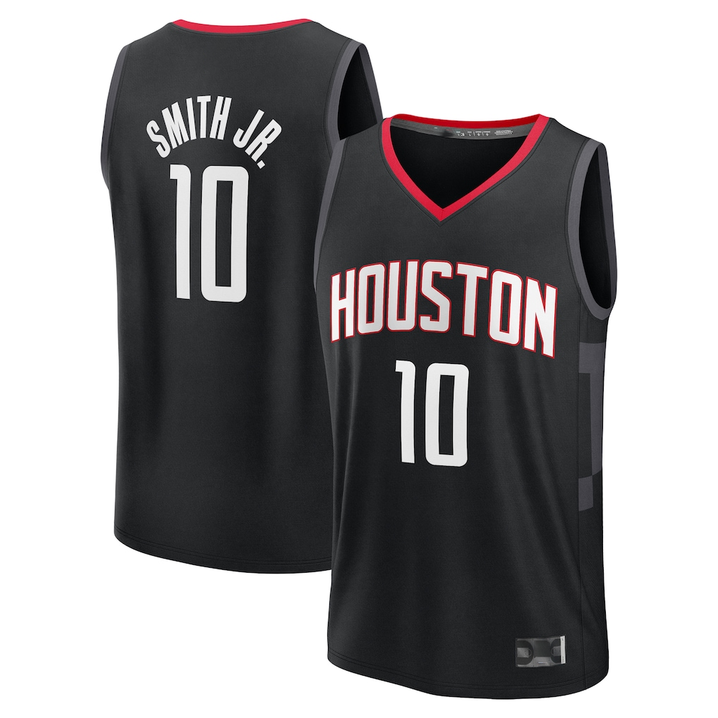 Elroe H.Rockets #10 Jabari Smith Jr. Black Fast Break Replica Player Stitched Jerseys-Statement Edition