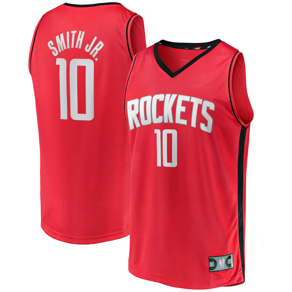 Elroe H.Rockets H.Rockets #10 Jabari Smith Jr. Red Fast Break Replica Player Stitched Jerseys-Icon Edition