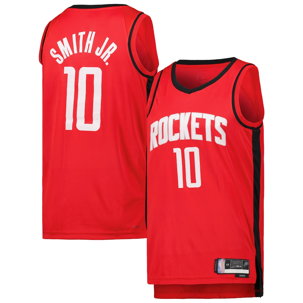 Elroe H.Rockets #10 Jabari Smith Jr. Red Swingman Stitched Jerseys-Icon Edition