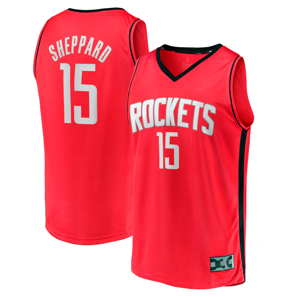 Elroe H.Rockets #15 Reed Sheppard Red 2024 Draft Fast Break Player Stitched Jerseys-Icon Edition