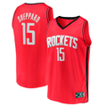 Elroe H.Rockets #15 Reed Sheppard Red 2024 Draft Fast Break Player Stitched Jerseys-Icon Edition