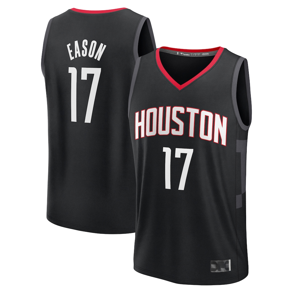 Elroe H.Rockets #17 Tari Eason Black Fast Break Replica Player Stitched Jerseys-Statement Edition