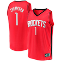 Elroe H.Rockets #1 Amen Thompson Red Fast Break Replica Stitched Jerseys-Icon Edition