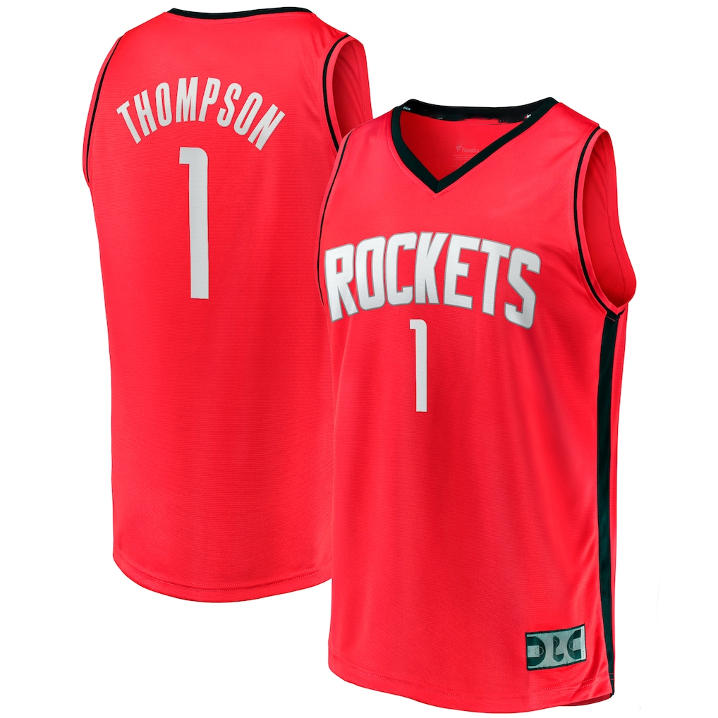 Elroe H.Rockets #1 Amen Thompson Red Fast Break Replica Stitched Jerseys-Icon Edition