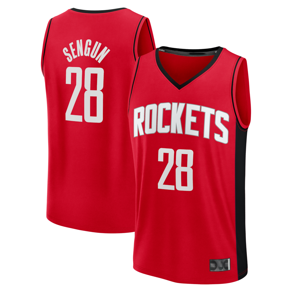 Elroe H.Rockets #28 Alperen Sengun Red Fast Break Replica Stitched Jerseys-Icon Edition