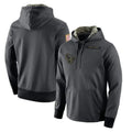 Elroe H.Texans Anthracite Salute to Service Performance Hoodie Blank Player Stitched Jerseys