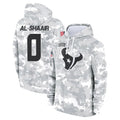 Elroe H.Texans #0 Azeez Al-Shaair Player Arctic Camo Salute to Service Hoodies Limited Game Stitched Jerseys