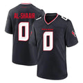 Elroe H.Texans #0 Azeez Al-Shaair Player Navy Team Home Game Stitched Jerseys