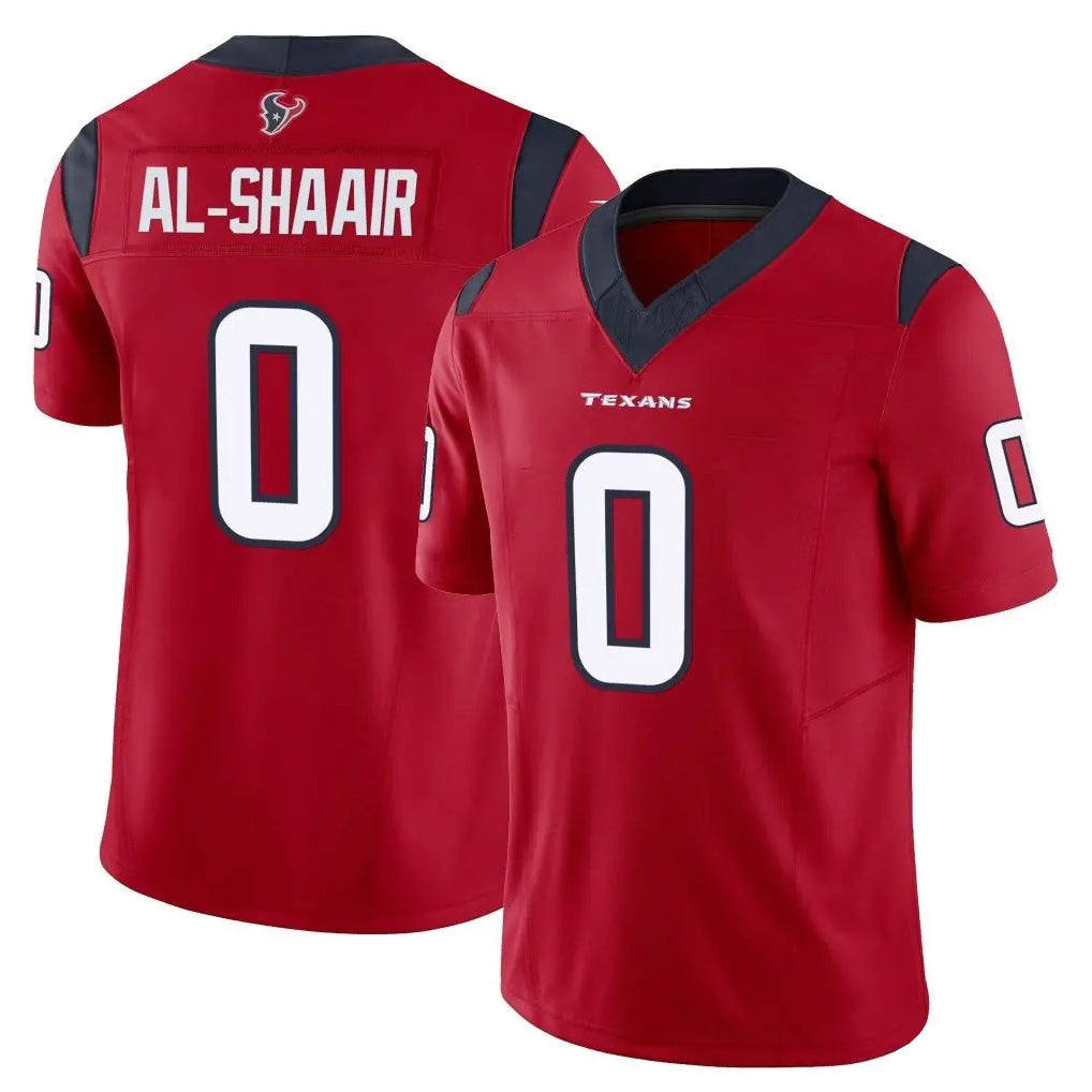 Elroe H.Texans #0 Azeez Al-Shaair Player Red Limited Vapor F.U.S.E. Home Game Stitched Jerseys