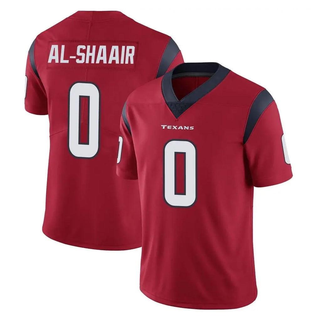 Elroe H.Texans #0 Azeez Al-Shaair Player Red Limited Vapor Untouchable Home Game Stitched Jerseys