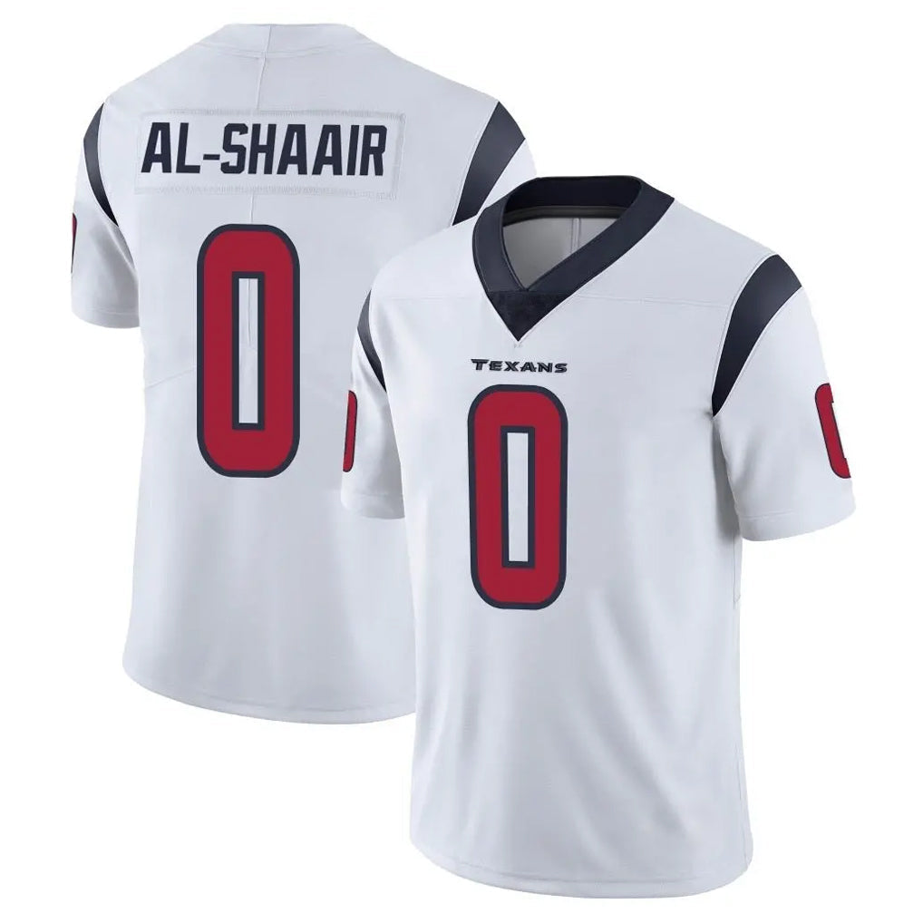 Elroe H.Texans #0 Azeez Al-Shaair Player White Limited Vapor Untouchable Home Game Stitched Jerseys