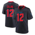 Elroe H.Texans #12 Nico Collins Player Navy 2nd Alternate Home Game Stitched Jerseys