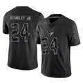 Elroe H.Texans #24 Derek Stingley Jr. Player Black Reflective Limited Game Stitched Jerseys
