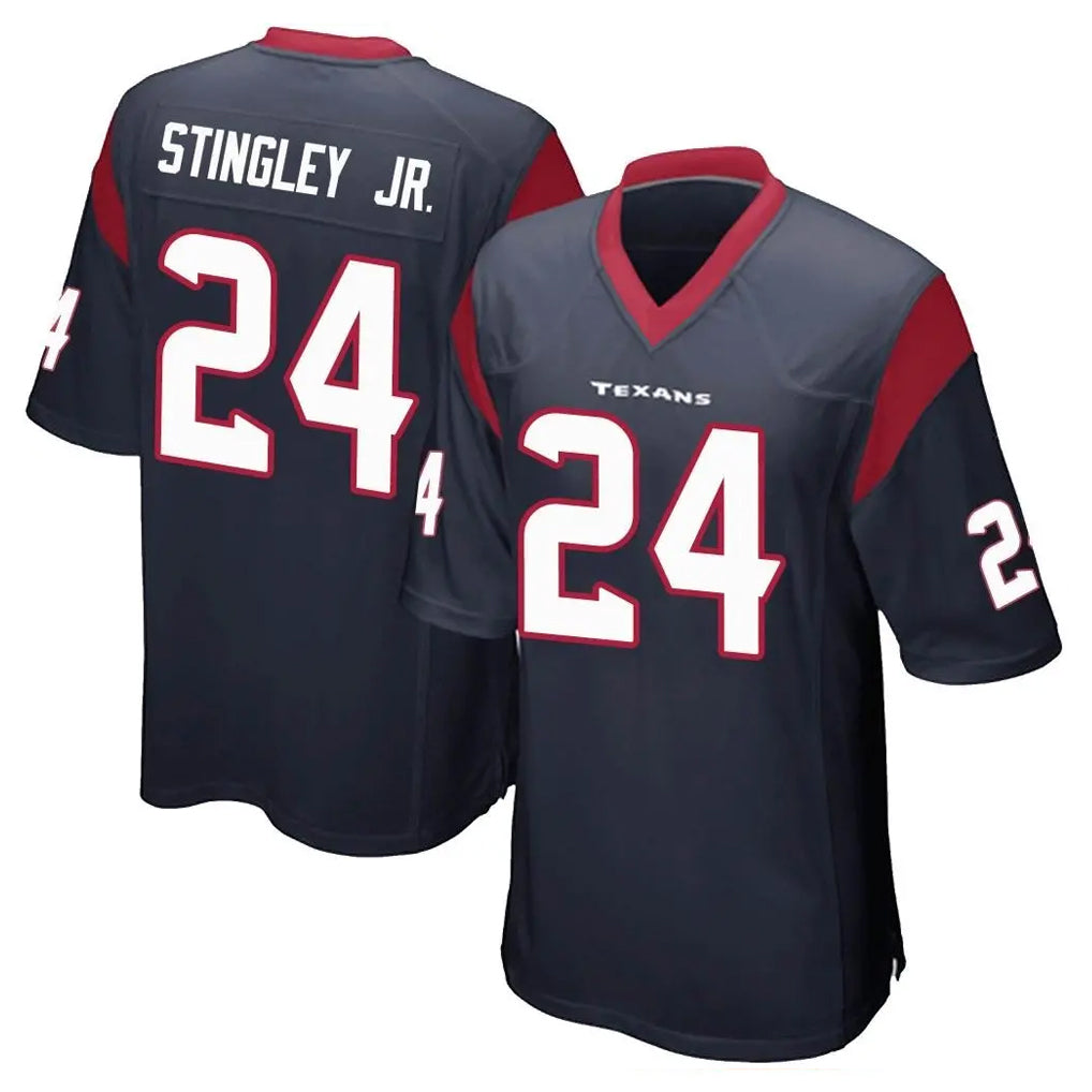 Elroe H.Texans #24 Derek Stingley Jr. Player Navy Home Game Stitched Jerseys