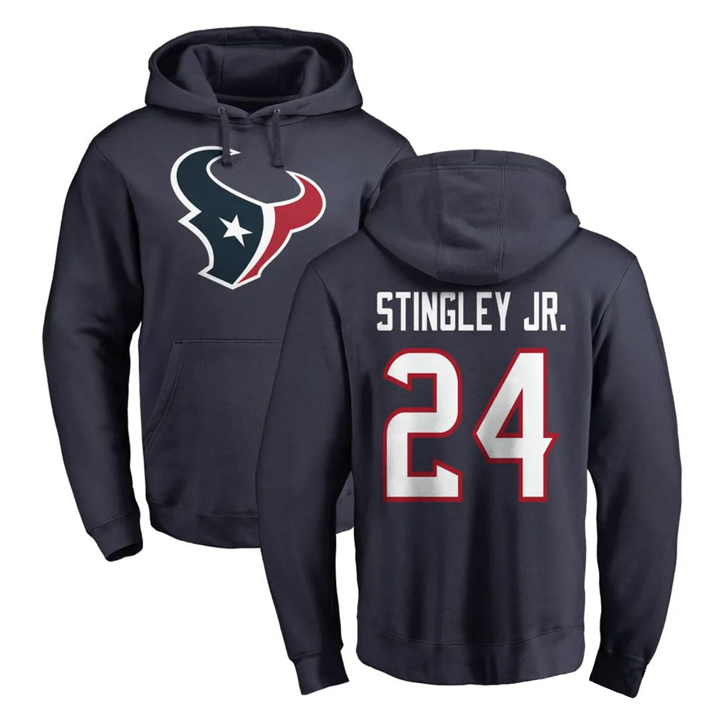 Elroe H.Texans #24 Derek Stingley Jr. Player Navy Pro Line Pullover Hoodie Limited Game Stitched Jerseys