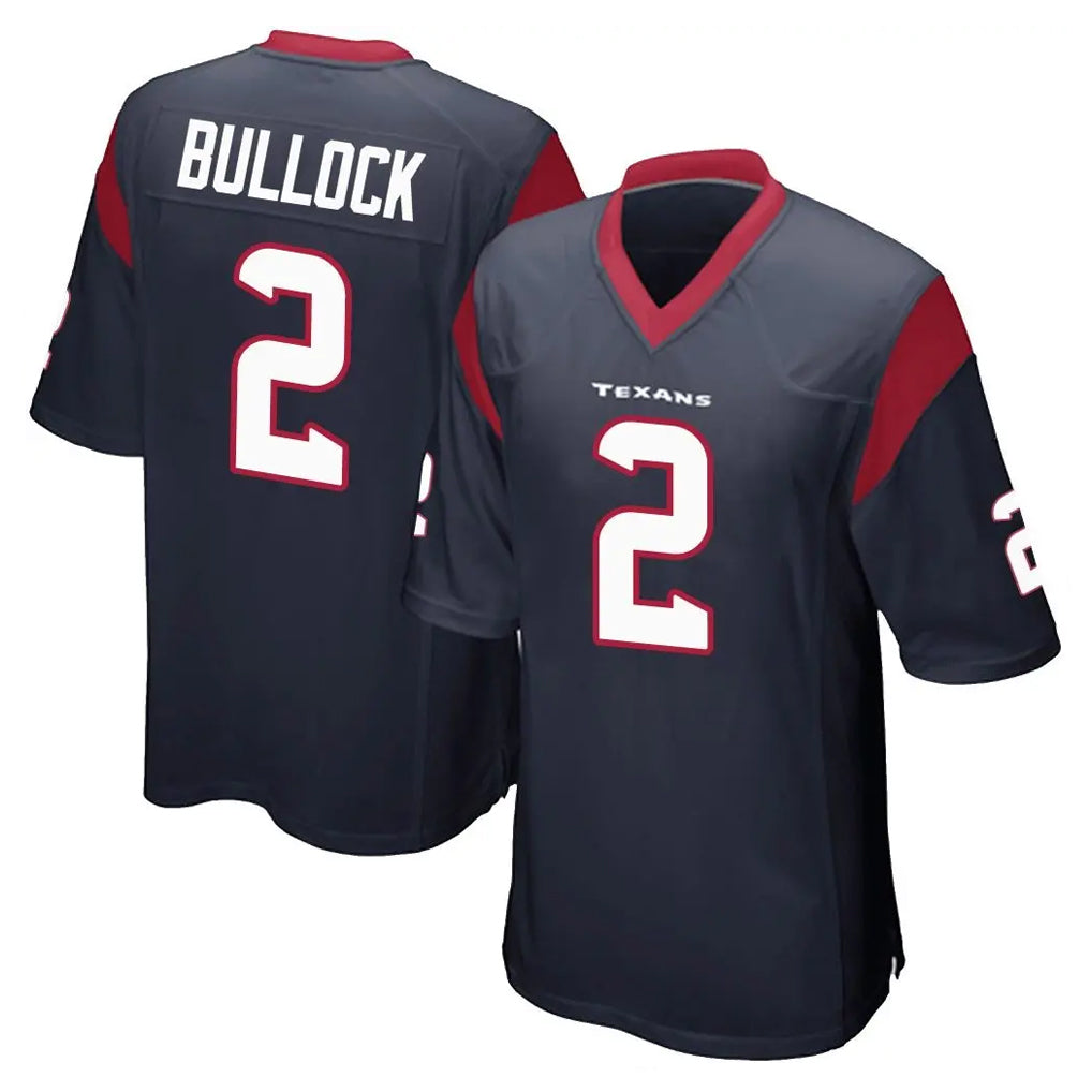 Elroe H.Texans #2 Calen Bullock Player Navy Home Game Stitched Jerseys