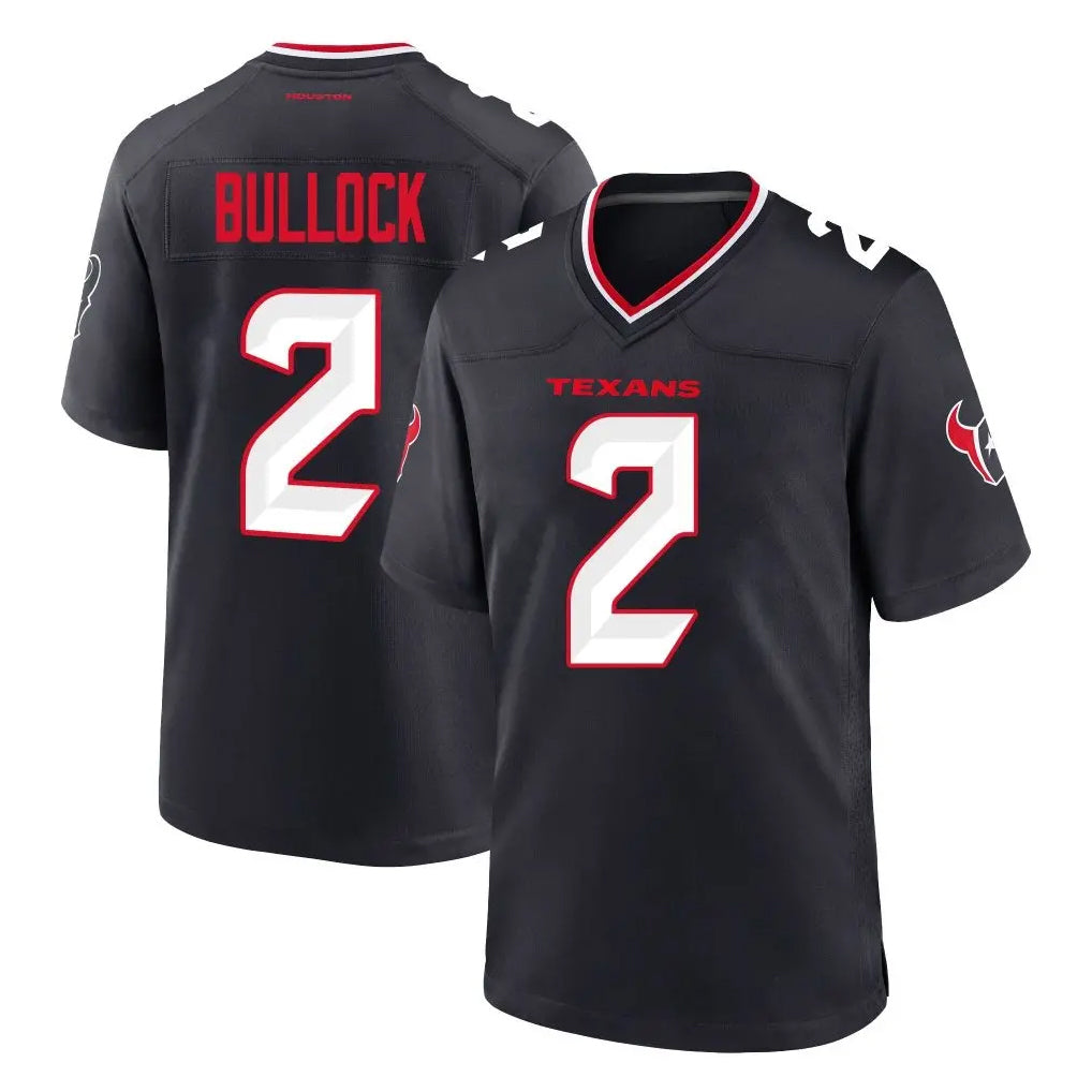 Elroe H.Texans #2 Calen Bullock Player Navy Team Home Game Stitched Jerseys