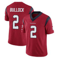 Elroe H.Texans #2 Calen Bullock Player Red Limited Vapor Untouchable Home Game Stitched Jerseys
