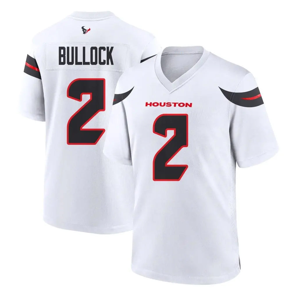 Elroe H.Texans #2 Calen Bullock Player White Home Game Stitched Jerseys