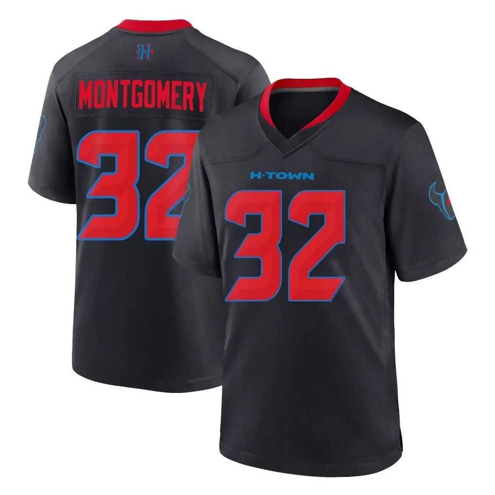 Elroe H.Texans #32 David Montgomery Player Navy 2nd Alternate Home Game Stitched Jerseys
