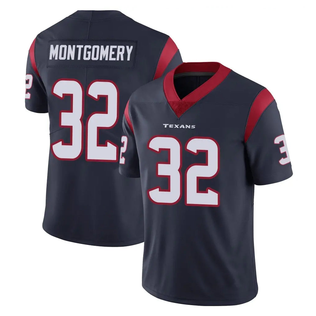 Elroe H.Texans #32 David Montgomery Player Navy Limited Vapor Untouchable Home Game Stitched Jerseys