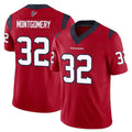 Elroe H.Texans #32 David Montgomery Player Red Limited Vapor F.U.S.E. Home Game Stitched Jerseys