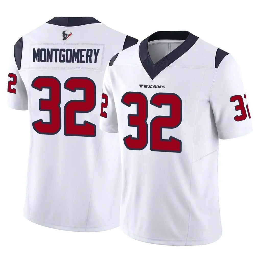 Elroe H.Texans #32 David Montgomery Player White Limited Vapor F.U.S.E. Home Game Stitched Jerseys