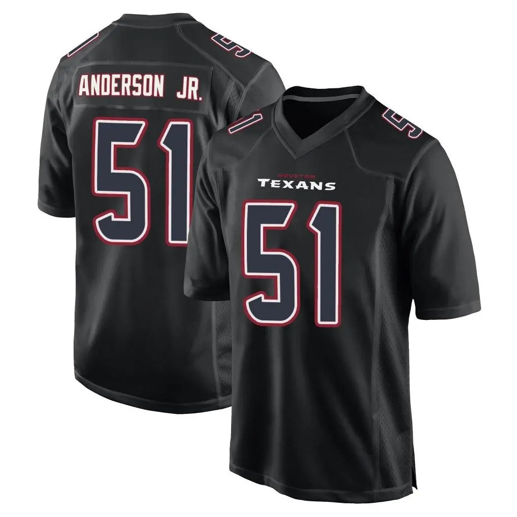 Elroe H.Texans #51 Will Anderson Jr. Player Black Fashion Home Game Stitched Jerseys