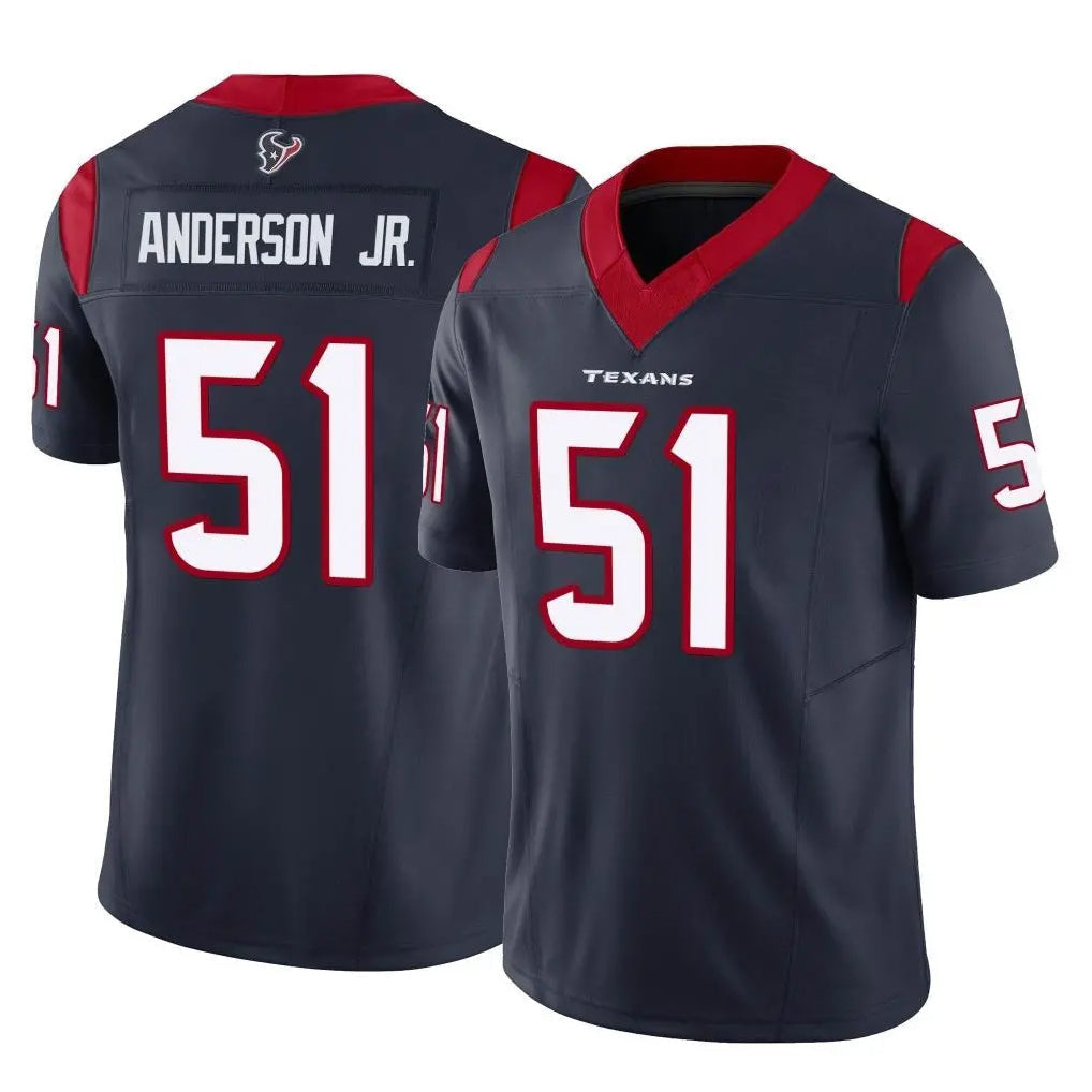 Elroe H.Texans #51 Will Anderson Jr. Player Navy Limited Vapor F.U.S.E. Home Game Stitched Jerseys