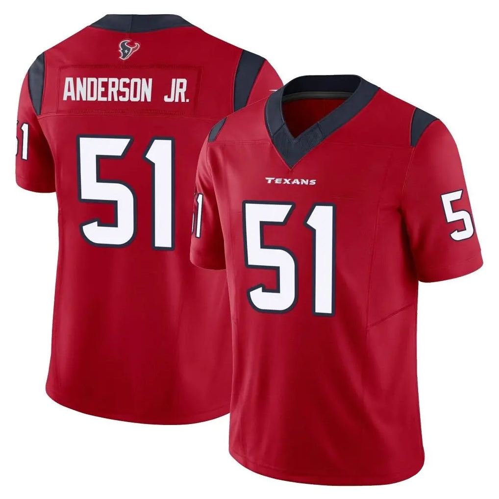 Elroe H.Texans #51 Will Anderson Jr. Player Red Limited Vapor F.U.S.E. Home Game Stitched Jerseys