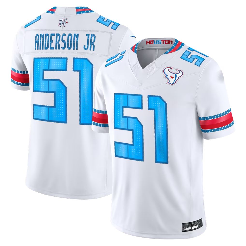 Elroe H.Texans #51 Will Anderson Jr. White 2026 Rivalries Collection Limited Stitched Jerseys
