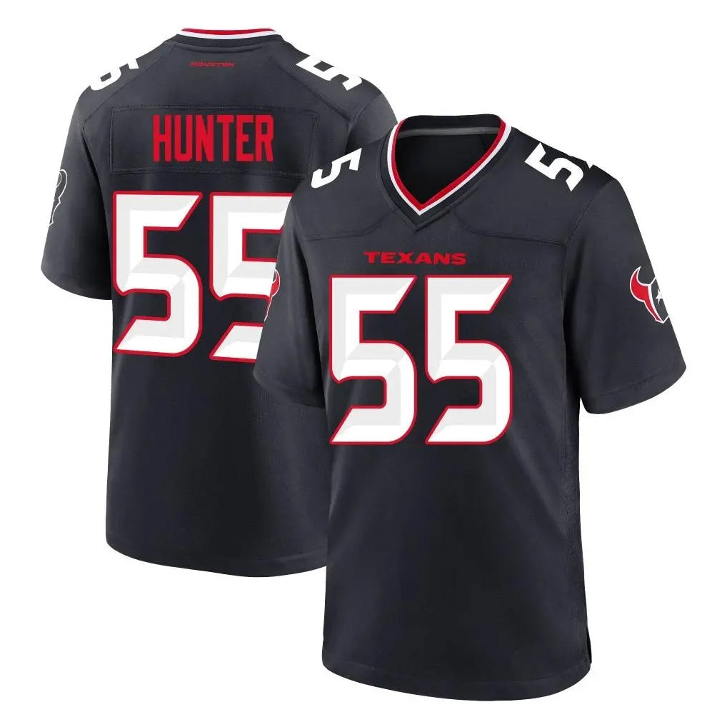 Elroe H.Texans #55 Danielle Hunter Player Navy Team Home Game Stitched Jerseys