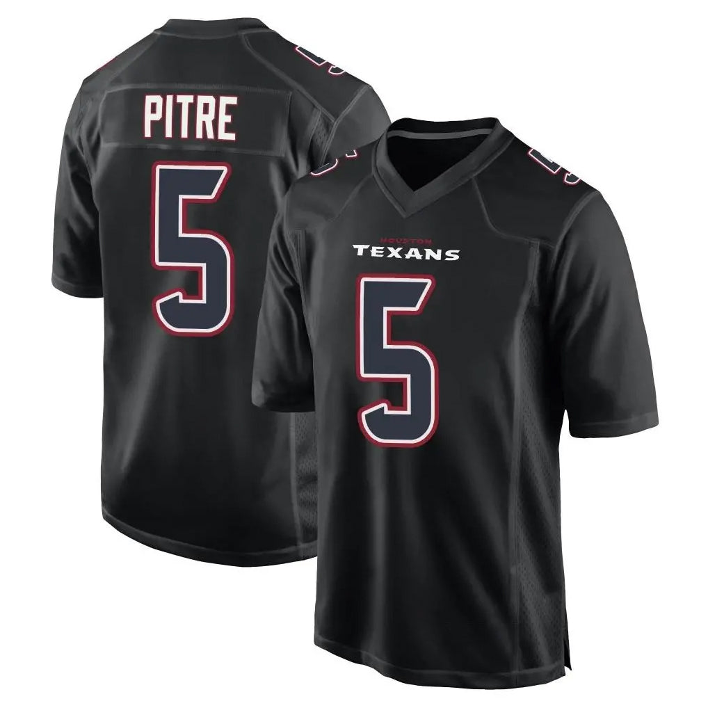 Elroe H.Texans #5 Jalen Pitre Player Black Fashion Home Game Stitched Jerseys