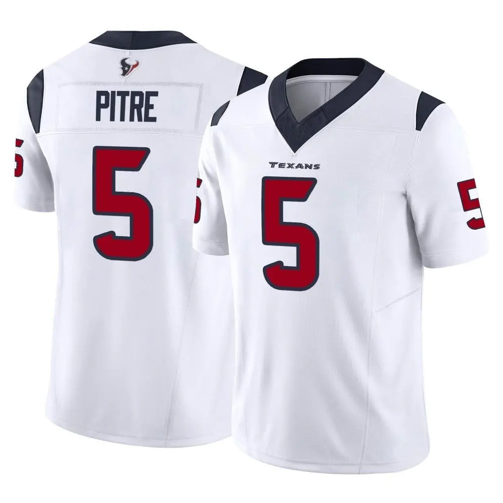 Elroe H.Texans #5 Jalen Pitre Player White Limited Vapor F.U.S.E. Home Game Stitched Jerseys