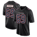 Elroe H.Texans #69 Ed Ingram Player Black Fashion Home Game Stitched Jerseys