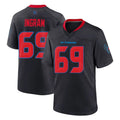 Elroe H.Texans #69 Ed Ingram Player Navy 2nd Alternate Home Game Stitched Jerseys