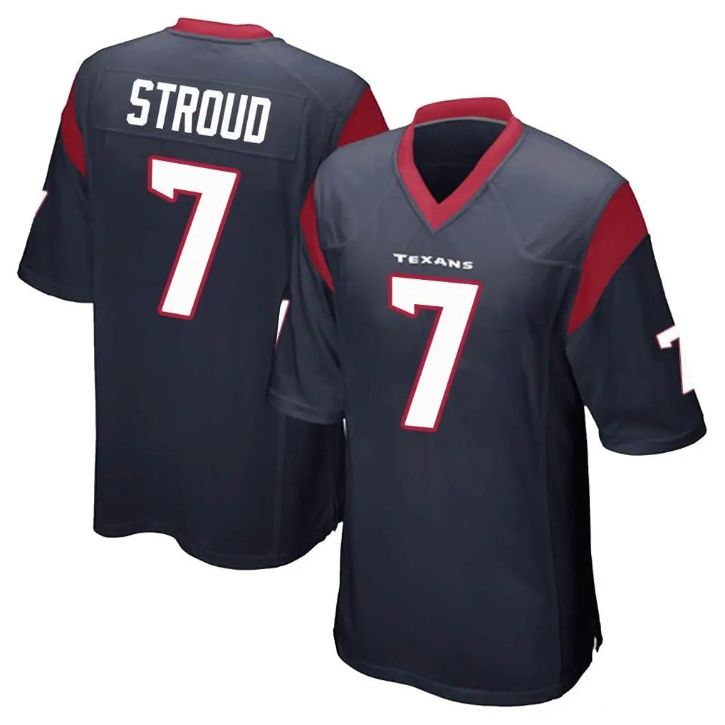 Elroe H.Texans #7 CJ Stroud Player Navy Home Game Stitched Jerseys