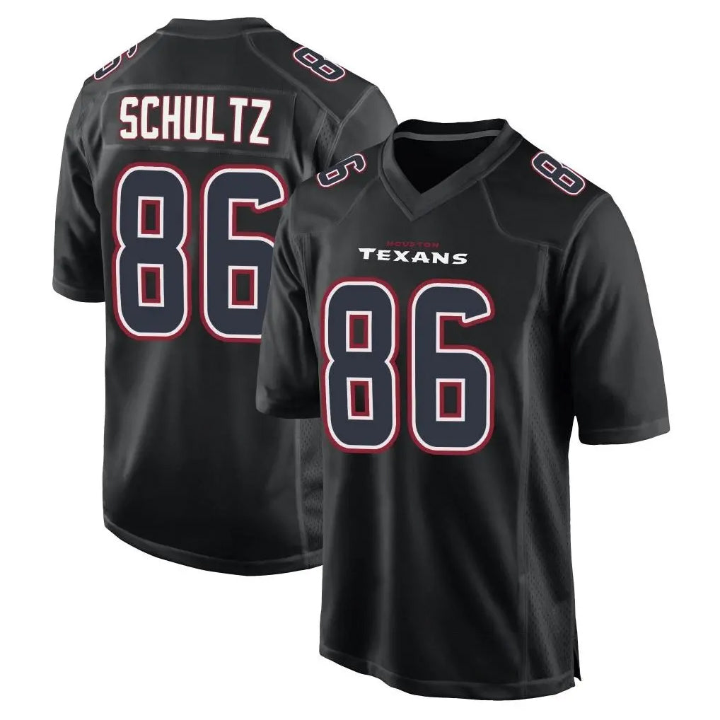Elroe H.Texans #86 Dalton Schultz Player Black Fashion Home Game Stitched Jerseys