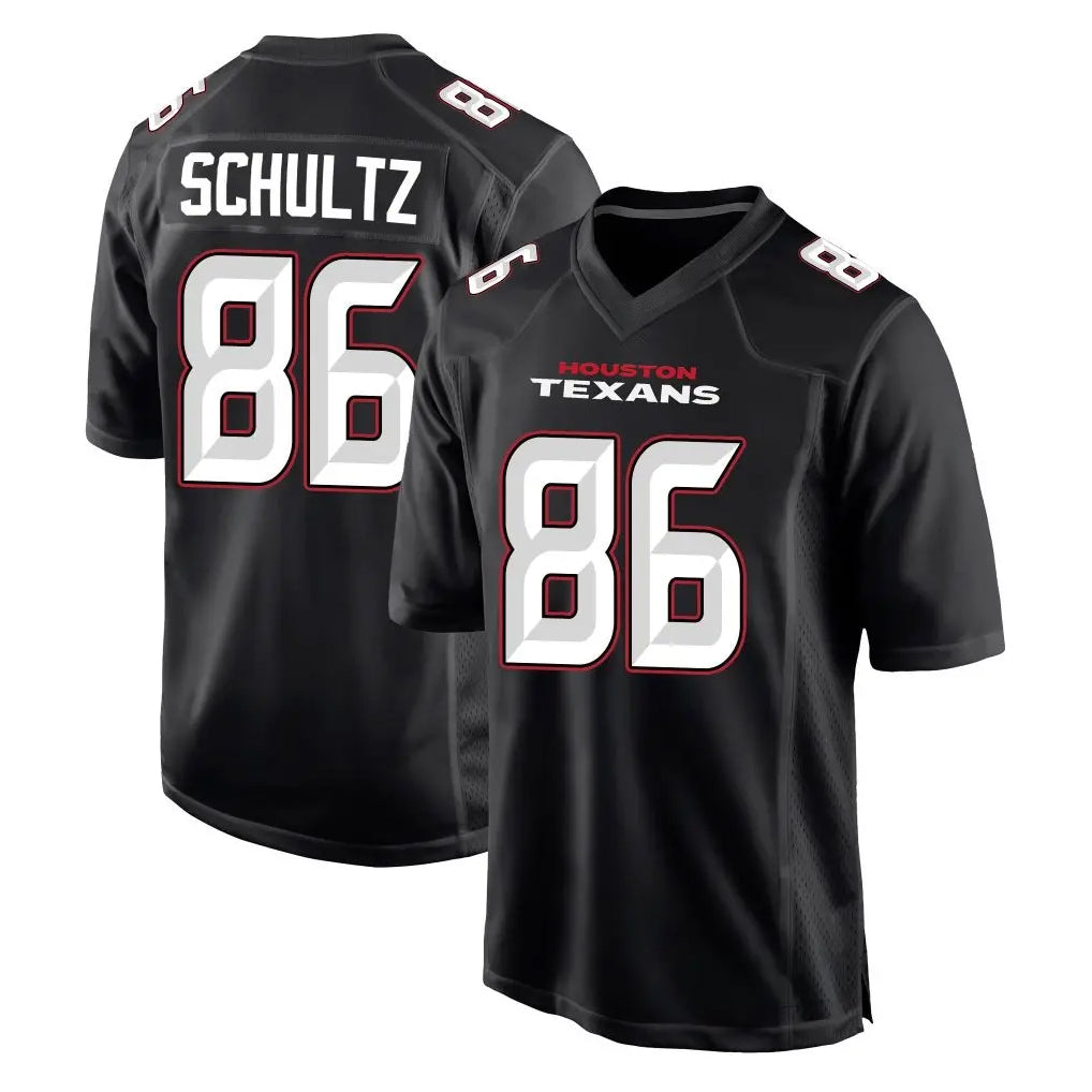 Elroe H.Texans #86 Dalton Schultz Player Carbon Black Fashion Home Game Stitched Jerseys