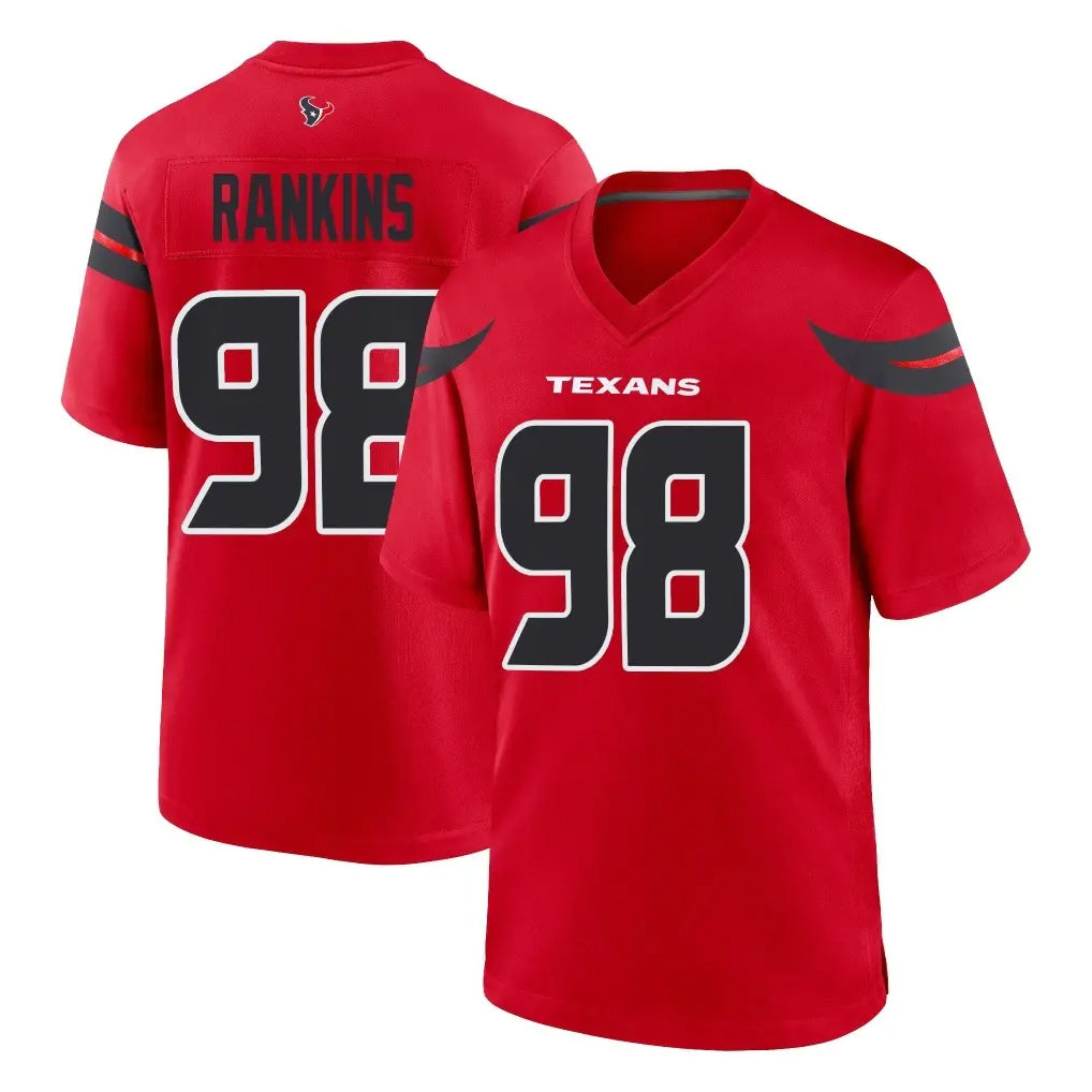Elroe H.Texans #98 Sheldon Rankins Player Red Alternate Home Game Stitched Jerseys