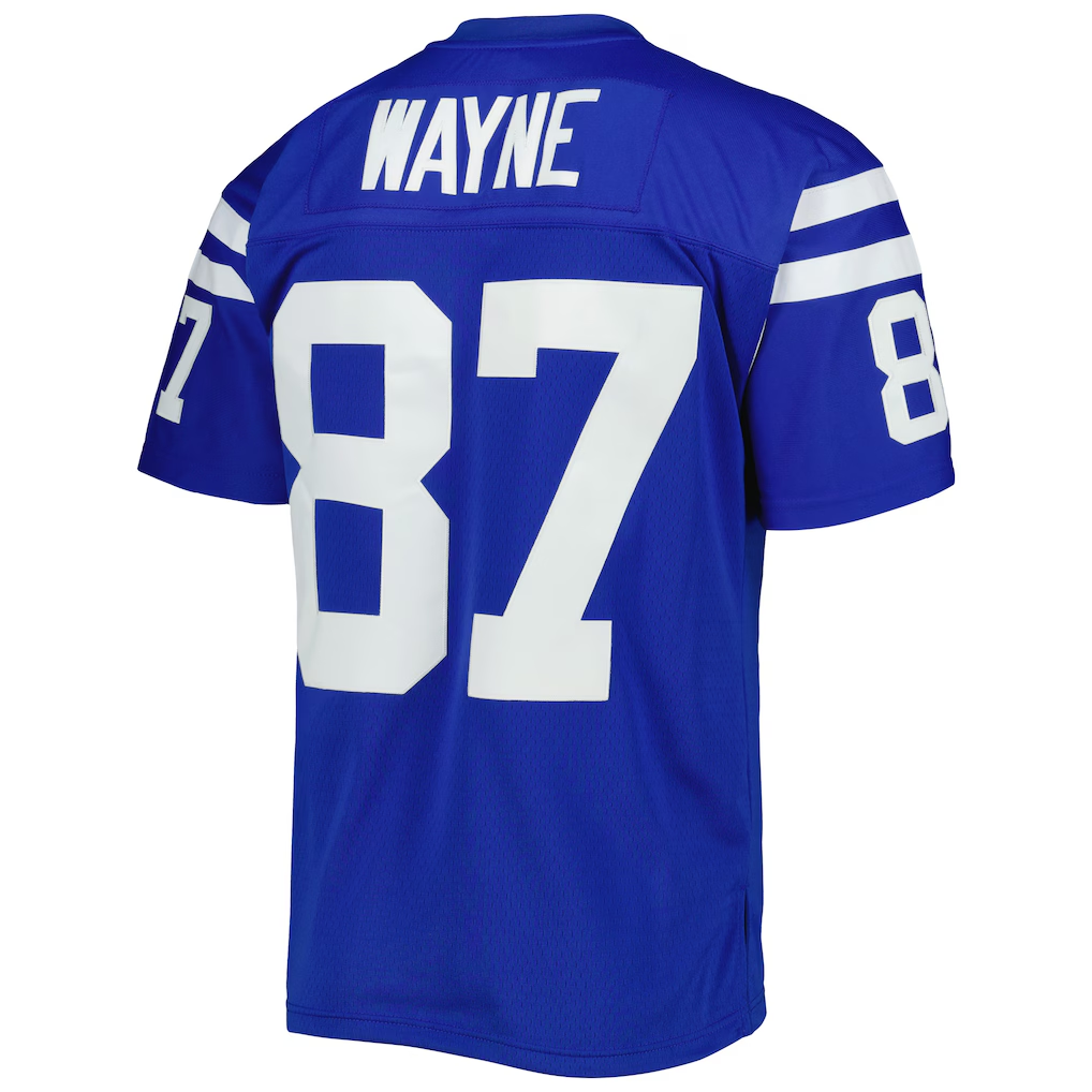 Elroe IN.Colts #87 Reggie Wayne Mitchell & Ness Royal Legacy Replica Jersey