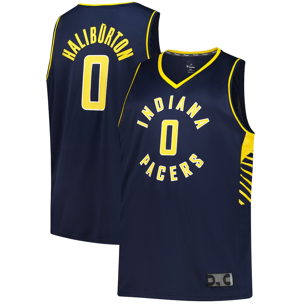 Elroe I.Pacers #0 Tyrese Haliburton  Navy Big & Tall Fast Break Jerseys - Icon Edition