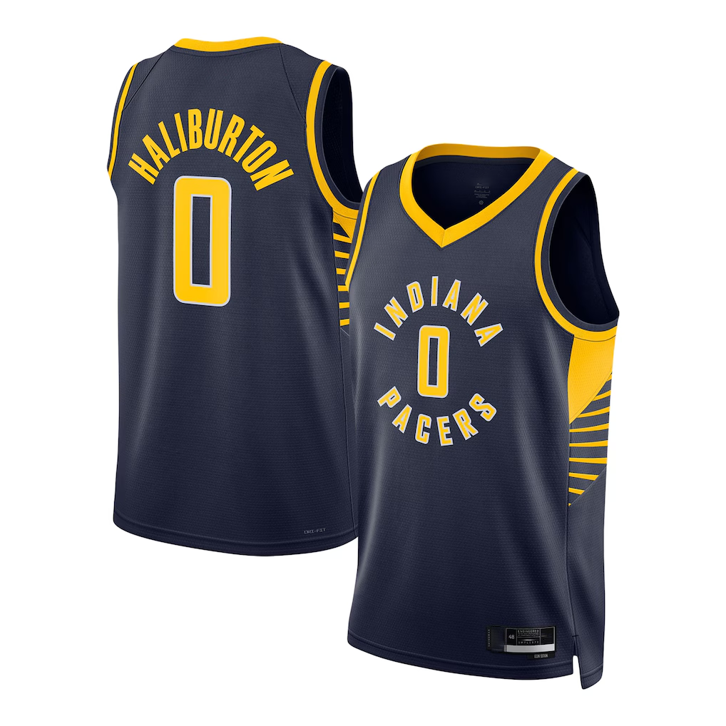 Elroe I.Pacers #0 Tyrese Haliburton Navy Swingman Jerseys - Icon Edition