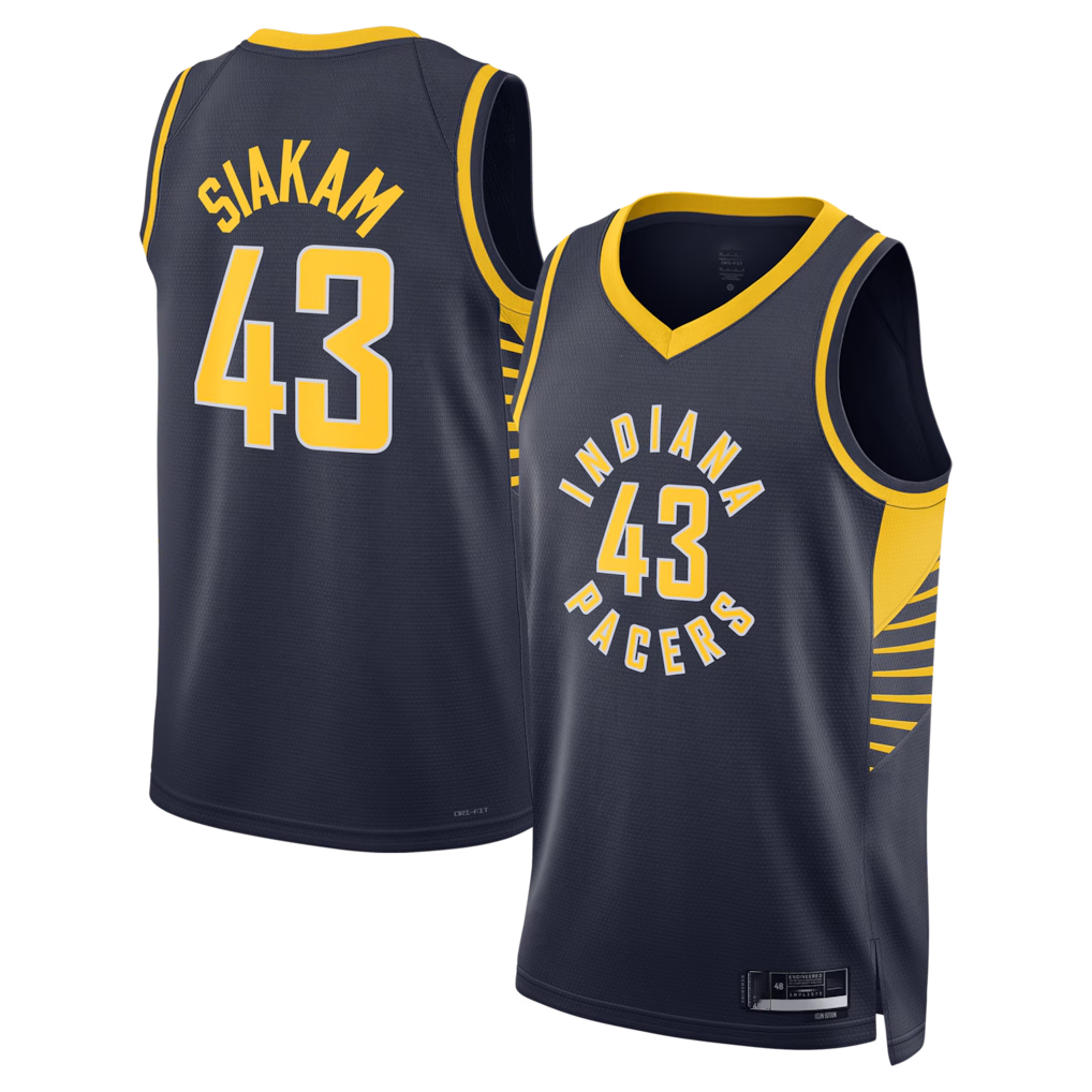 Elroe I.Pacers #43 Pascal Siakam Navy Swingman Jerseys - Icon Edition