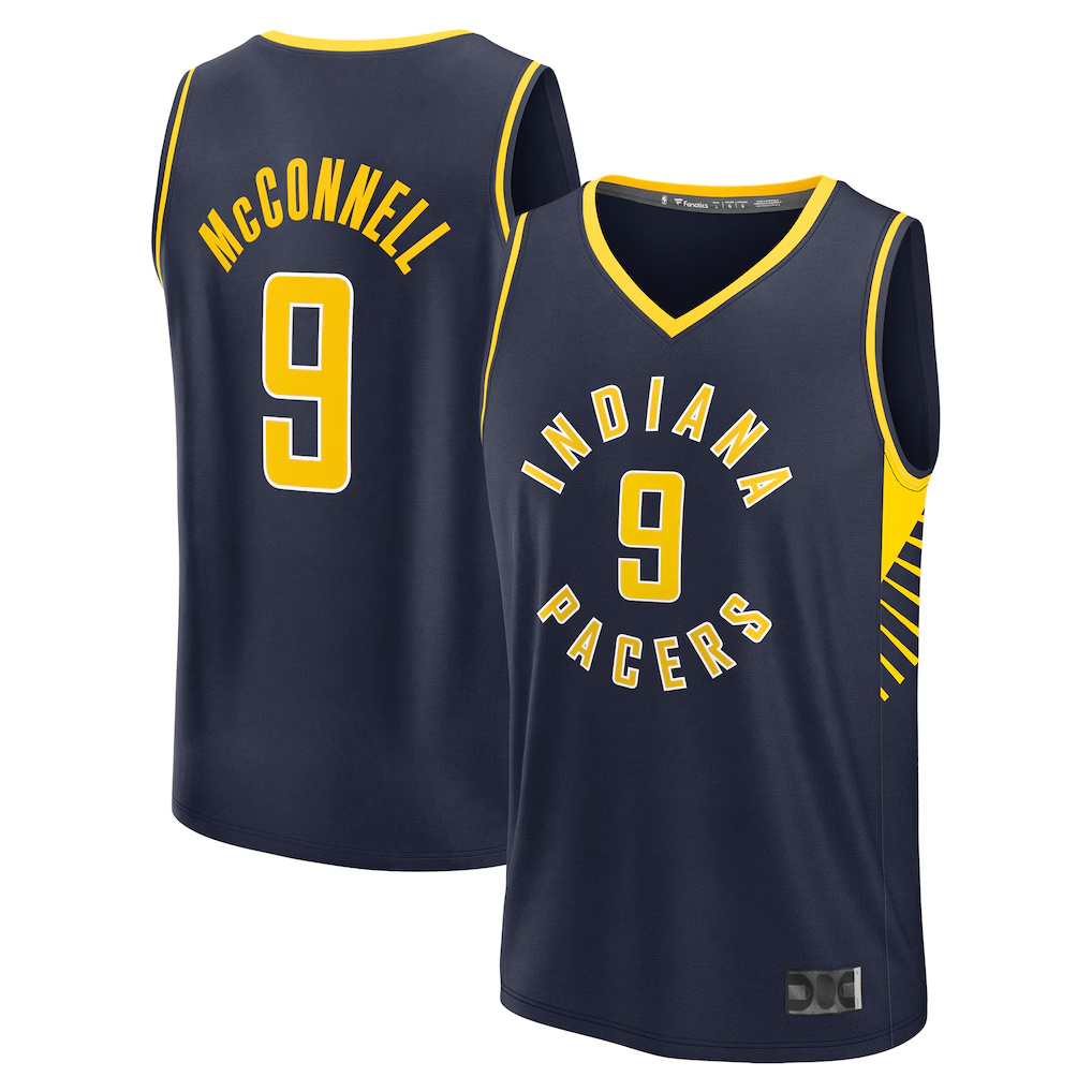 Elroe I.Pacers #9 T.J. McConnell  Navy Fast Break Replica Player Jerseys - Icon Edition
