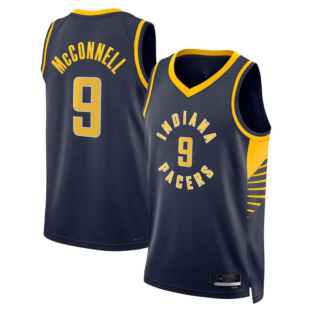 Elroe I.Pacers #9 T.J. McConnell Navy Swingman Replica Jerseys - Icon Edition